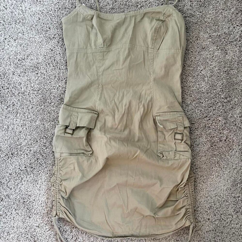 Rampage Women's Tan and Cream Dress
